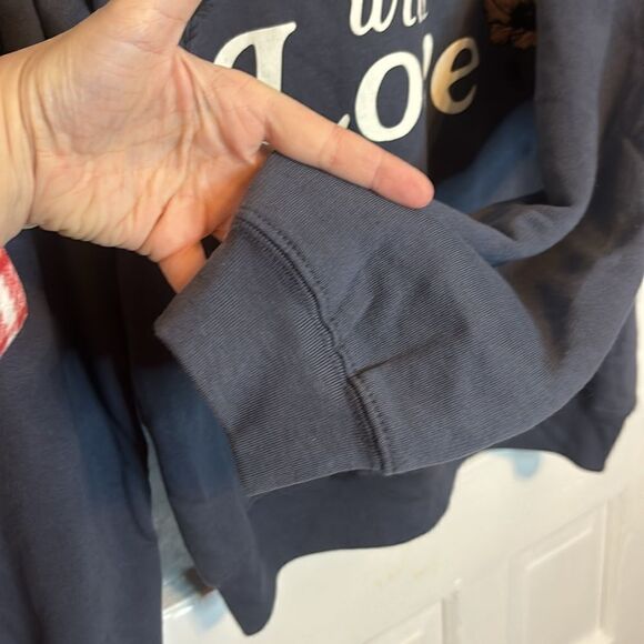 Wound Up Junior’s Dark Gray Pullover Sweatshirt “Speak Only with Love” M  7-9 - Picture 3 of 5